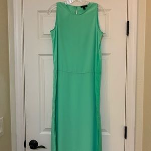 J. Crew maxi dress, size: XS, color: lime green